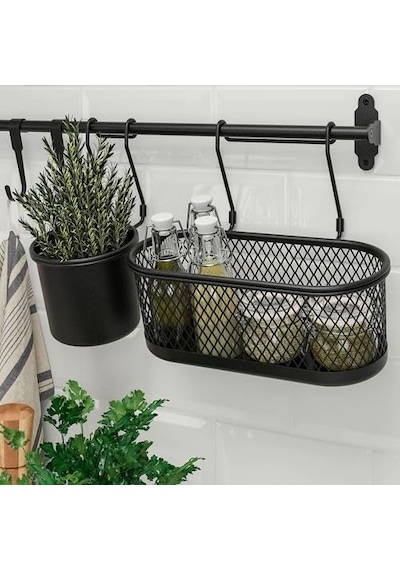 Ikea Kaşıklık, Çatal Kaşıklık Bıçaklık 14x16 Cm Siyah Renk Asılır Çok Renkli