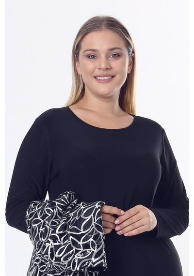 Ladies First Büyük Beden 3814 Lacivert Ceket+Bluz Takım 001