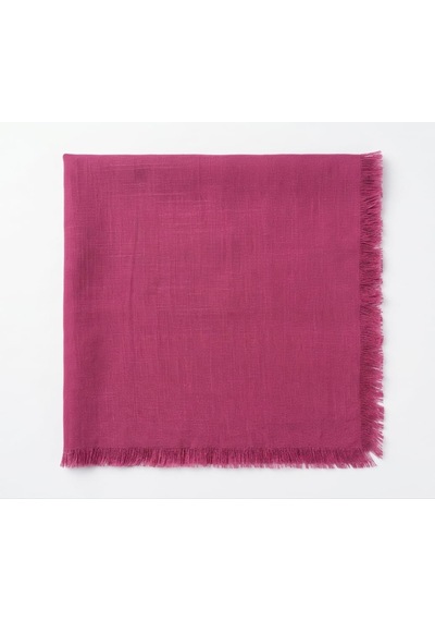Özense Çift Flamlı Pamuklu Terletmeyen 4 Mevsim Kullanılabilir 100x100 Cm Vişne Çürüğü Renkli Eşarp Koyu pembe