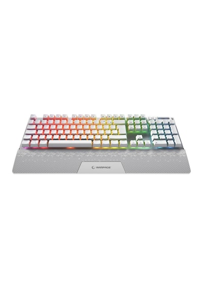 Rampage Carbon Beyaz Rgb Q Gaming Oyuncu Klavye Bilek Destekli Red Switch Rampage
