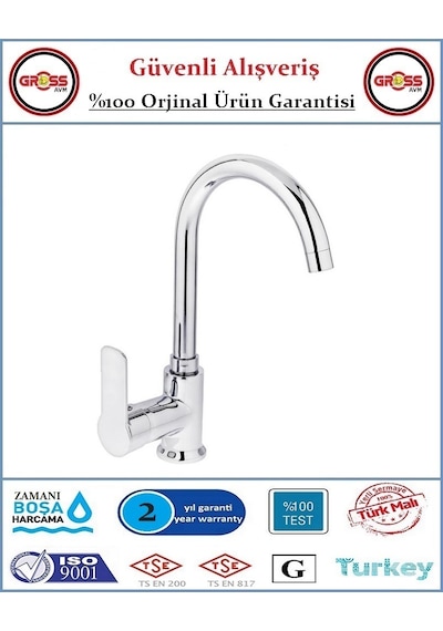 Pronto Tales Kuğu Lavabo Bataryası - 40'lık Kartuş
