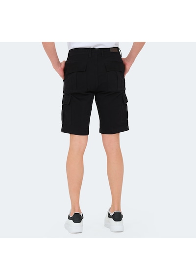 Slazenger EARNINGS Erkek Cepli Kargo Siyah Şort