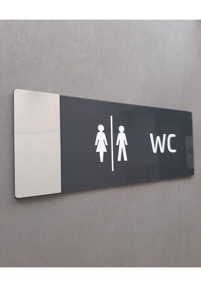 Aynalı Klasik Seri Wc Yönlendirme Tabelası