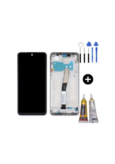 Xiaomi Redmi Note 9 Pro Uyumlu Çıtalı Oled Lcd Ekran Dokunmatik Beyaz + Montaj Seti