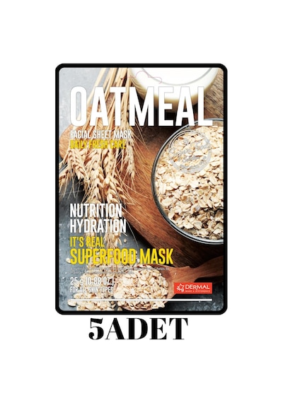 Dermal Superfood Yulaf Özlü Yüz Maskesi 5'li