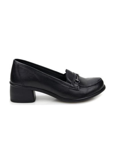 Pisagor Ps-44259 Hakiki Deri Kadın Loafer Ayakkabı Sıyah