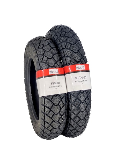 Kışlık Lastik 350-10 Ve 90/90-12 Takım Tl Tubeless - Dubleks