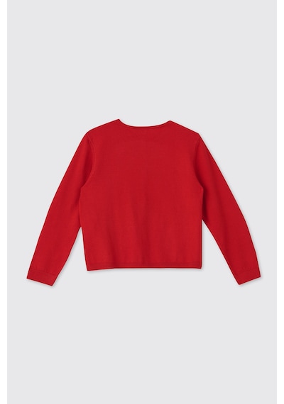 Panço Liberty Kumaş Kız Çocuk Triko Hırka Kırmızı 5621GK82002