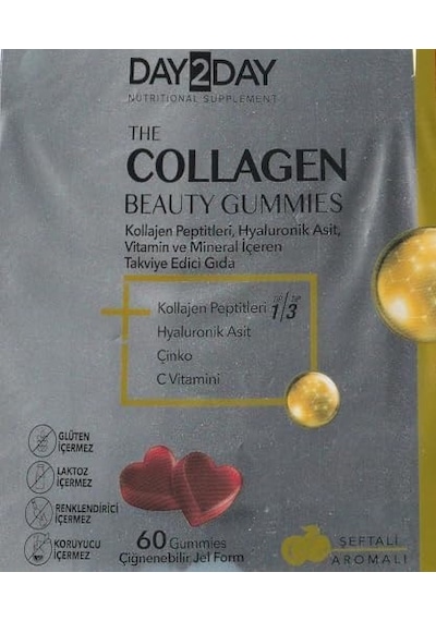 The Collagen Beauty Gummies Çiğnenebilir, Jel Form 2 Paketi 7/8 Yaş