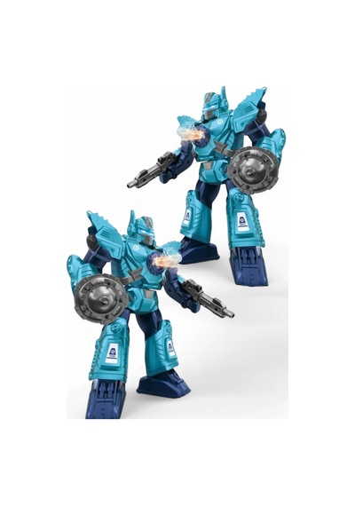 Işıklı Müzikli Savaşçı Robot 34 Cm Büyük Boy Oyuncak - Mavi/kırmızı