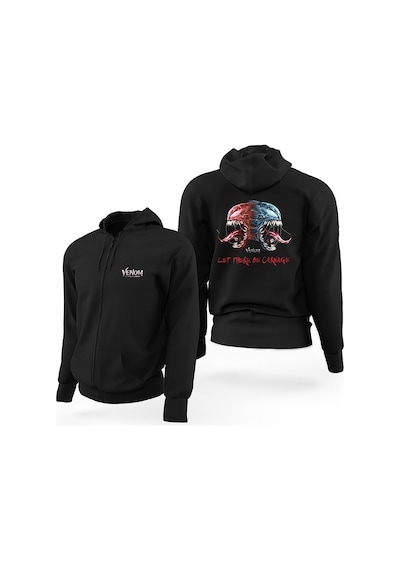 Venom 2 Vs To Siyah Fermuarlı Limited Edition Kapşonlu Sweatshirt Siyah