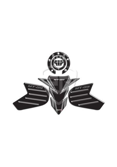 Yamaha Mt 09 Tank Pad Depo Kapak Pad Yan Pad Komple Set Gri Siyah