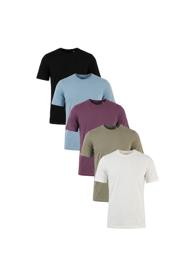 Buratti Pamuklu Regular Fit Bisiklet Yaka 5'li Paket T Shirt Erkek T Shirt 59020204s5 Siyah-mürdüm-vizon Yeşili-mavi-ekru