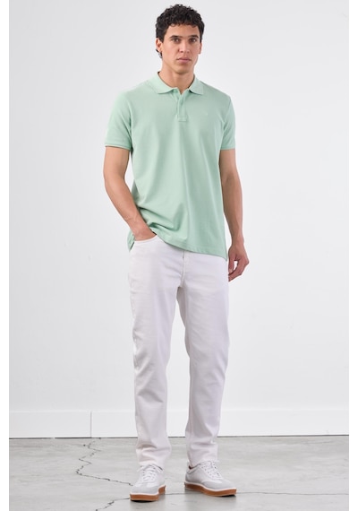 Dufy Mint Yeşili Düz Erkek T-shirt - Slim Fit Mint Yeşili