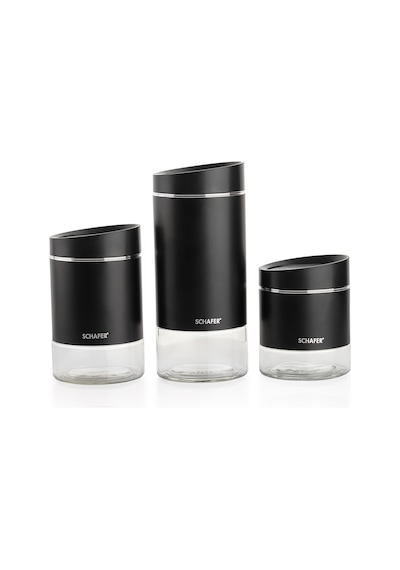 Schafer Silver Touch 3 Boy Kavanoz Seti-siyah Siyah