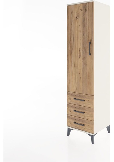 Hyperion Dolap Tek Raflı 3 Çekmeceli Tek Askılı 44x44x182 Ayt... Aytaşı