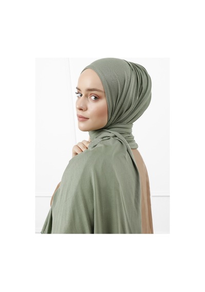 Şaless Likralı Penye Şal - Çağla