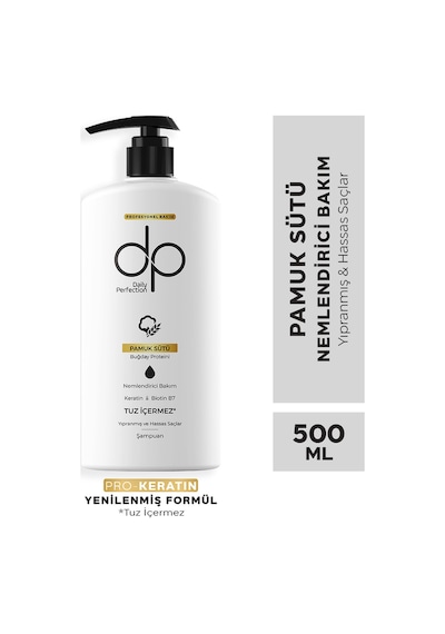 Dp Daily Perfection Şampuan Pamuk Sütü 500 ML & Saç Bakım Kremi Hindistan Cevizi Yağı 500 ML