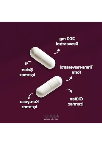 Vegan Resveratrol Kapsülleri, 200 Mg - 30 Kapsül