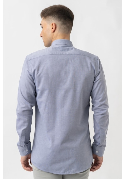 White Stone Aarburg G45044 Pamuklu Regular Fit Oxford Gömlek Laci-laci Lacivert
