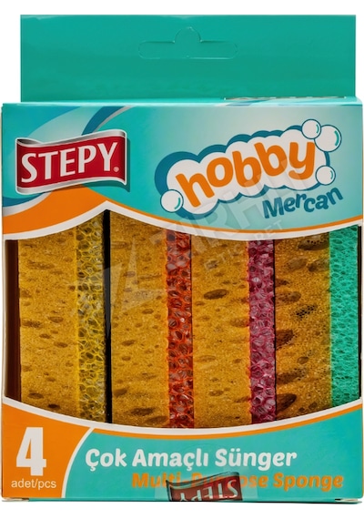2 Adet Stepy Sünger Hobby Mercan 4'lü