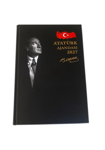 İsme Özel Atatürk Ajandası 2027 Bej - Siyah