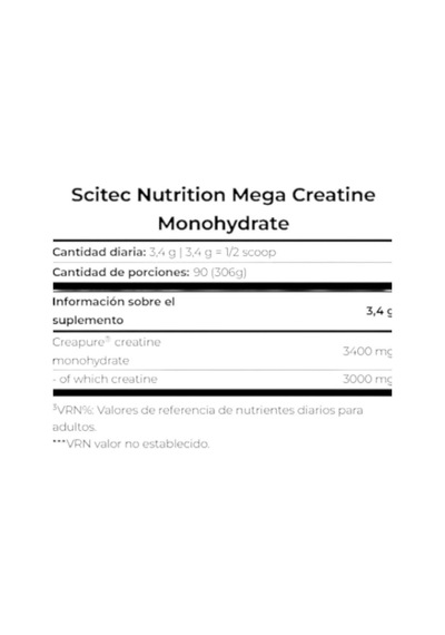 Scitec Mega Creatine Monohydrate 306 Gr. - 90 Servis