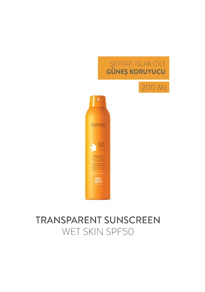 Babe Transparent Sunscreen Wet Skin-Transparan Sprey Güneş Kremi SPF50 200ml