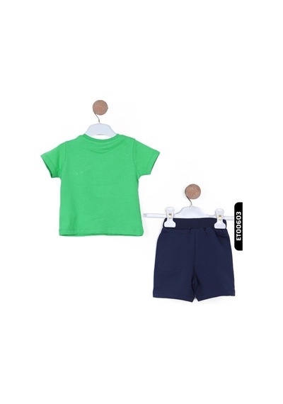 Çikoby Xo Kids Erkek Çocuk Şort Takım 6-24 Ay 30097 Yeşil - Lacivert