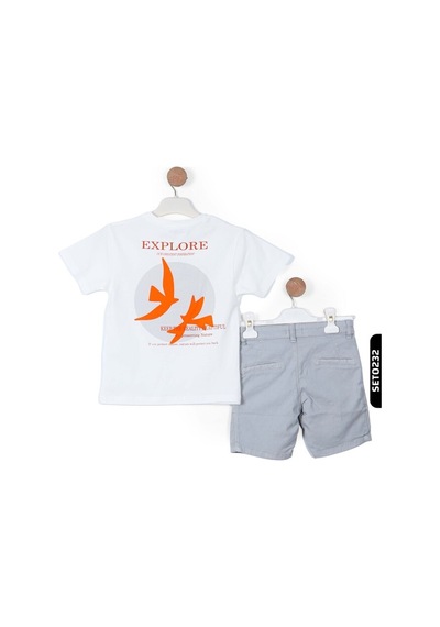 Nk Kids Xo Kids Military Erkek Çocuk Şort 4-8 Yaş 64703 Gri