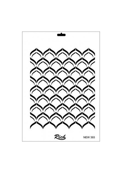 Rich New Seri N-393 Stencil 35X25 Cm