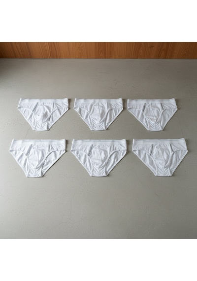 Bonbon Erkek 6'lı Paket Beyaz Renk Slip Bb2787