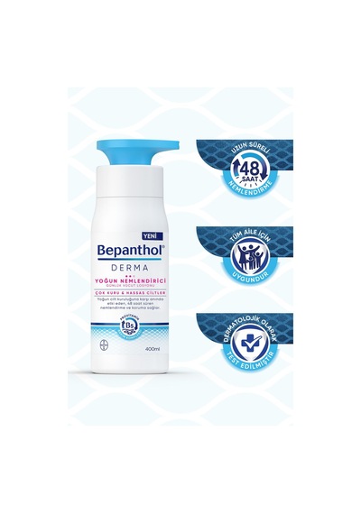 Bepanthol Derma Yoğun Nemlendirici Günlük Vücut Losyonu 400 Ml 2 Adet