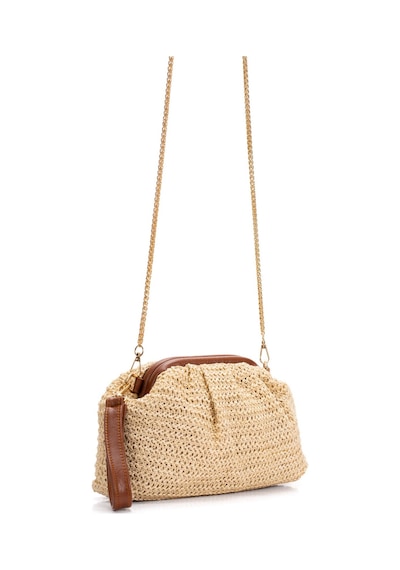 Adelina Bags Kadın Burslu Hasır Çanta Portföy Clutch Omuz Çantası El Ve Omuz Askılı Hasır Çanta