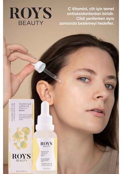 Roys Beauty Aydınlatıcı ve Renk Tonu Eşitleyici Vitamin C Serum 30 ML