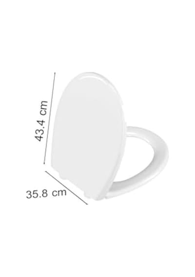 S20 Round 109-003-909 Universal Klozet Kapağı, Yavaş Kapanır, Kolay Çıkabilir, Beyaz Açık Ahşap