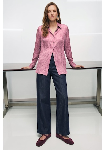 Sateen Salaş Gömlek - Pembe-137369