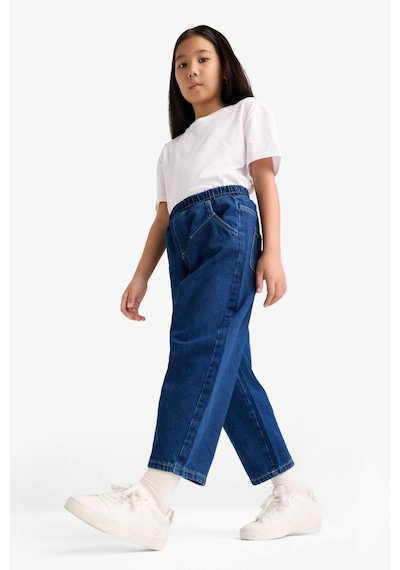 Defacto Kız Çocuk Balloon Fit Geniş Paça Jean Pantolon F2608a825aunm34 Mavi