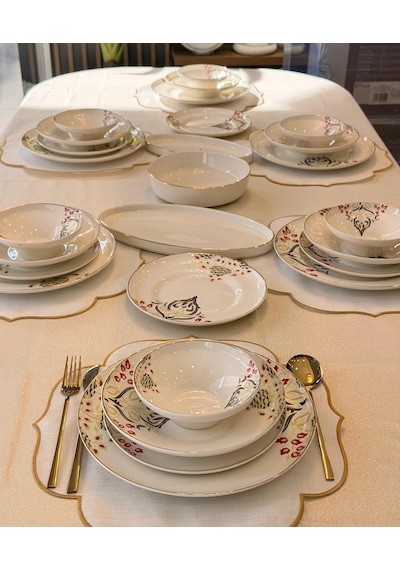 24 Parça 6 Kişilik Aura Glasswork Yemek Takımı-5874 Çok Renkli
