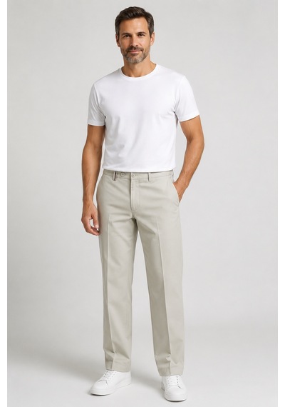 Bihan Store İlksar Klasik Kesim Tencel Karışımlı Kumaş Erkek Pantolon - Y26-9955- Taş