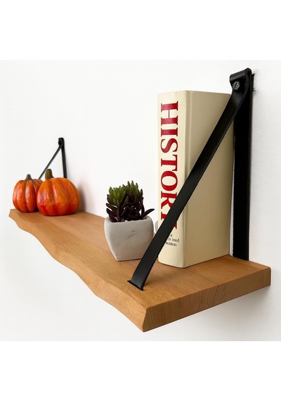 Duvar Rafı, Dekoratif Duvar Rafı, Masif Kayın Modern Duvar Rafı - 69 Cm