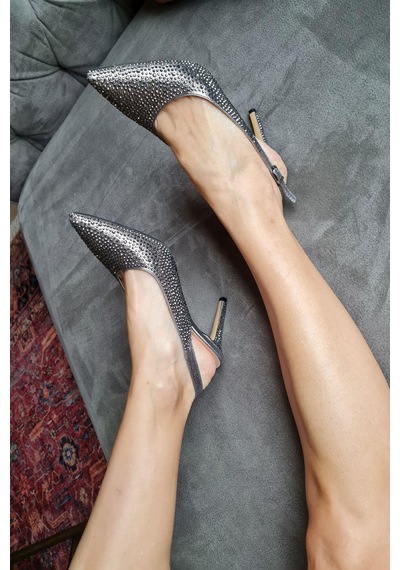 036 6169 Topukla Kadın Taşlı Topuklu Stiletto Abiye Ayakkabı 001