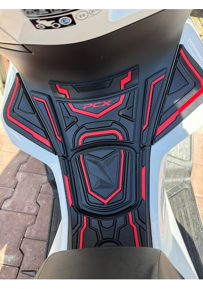 Honda Pcx 2025/2026 Kauçuk Depo Koruma Seti Kırmızı Siyah