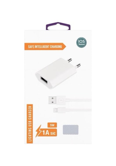 Lightning 5w 1a Şarj Aleti - Beyaz- Tek Ebat