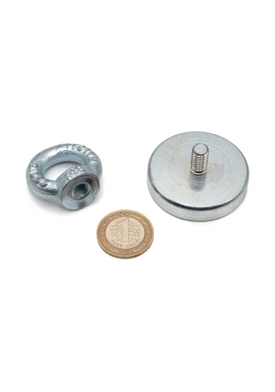 Ø48 Mm Halkalı Mıknatıs - Neodyum Pot Mıknatıs