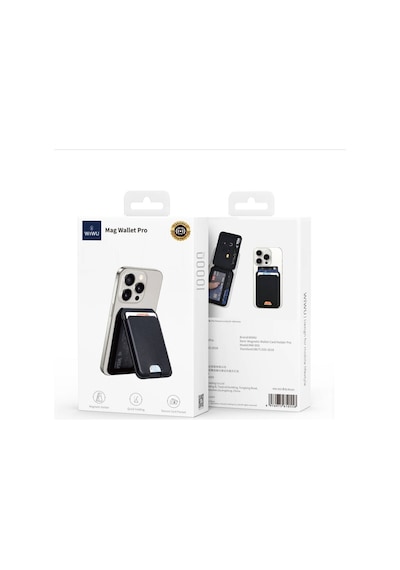 Standlı Magnetik Kartlık Wiwu Mw-003 Mag Wallet Siyah