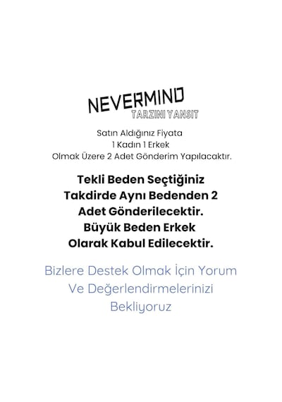 Nevermind Unisex Çift Kombini 2 Li Oversize Hoodie Kalp & Göz Tasarımlı Swe Çok Renkli
