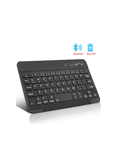 Triline Mini Bluetooth Kablosuz Şarjlı Pilli Slim Rubber 7" Klavy