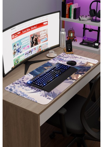 Kaeya Genshin Impact Anime Oyuncu V3 - 90x40 Xxl Gaming Mouse Pad Fare Altlığı