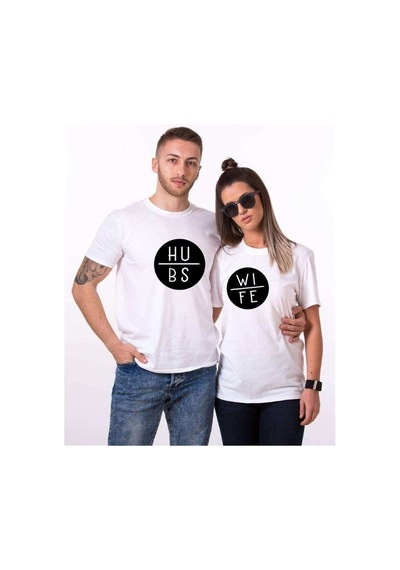 Tshirthane Wife Hubs Sevgili Kombinleri Tshirt Kombini Beyaz